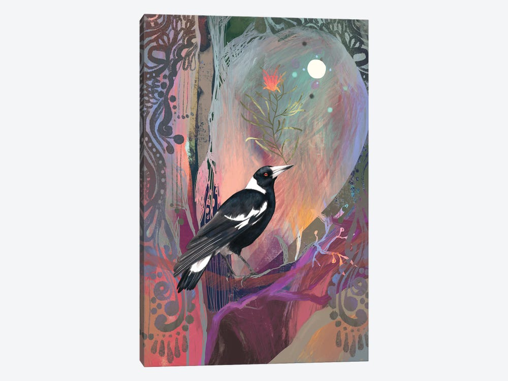 Mystical Magpie by Amber Somerset 1-piece Canvas Art Print