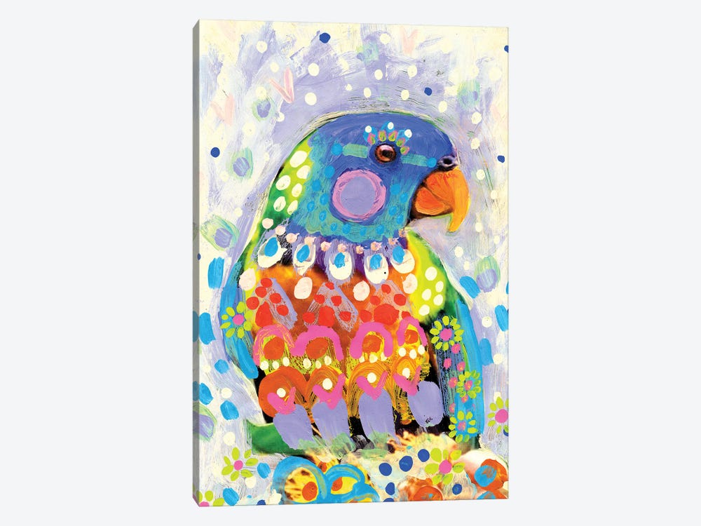 Opalina Parrot by Amber Somerset 1-piece Canvas Art Print