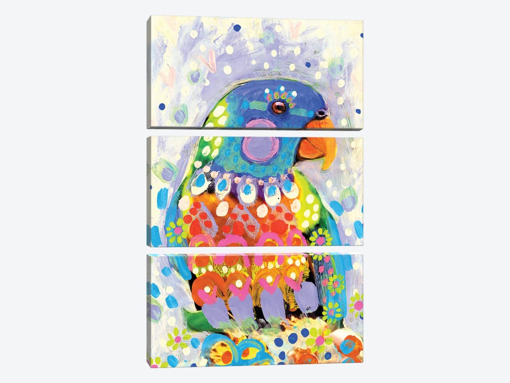 Opalina Parrot by Amber Somerset 3-piece Art Print