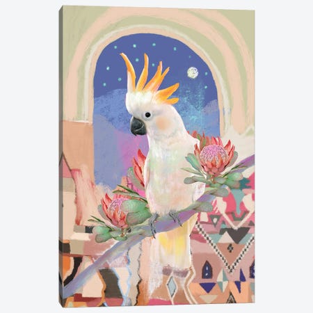 Suplhur Crested Cockatoo Canvas Print #ASZ27} by Amber Somerset Canvas Art Print
