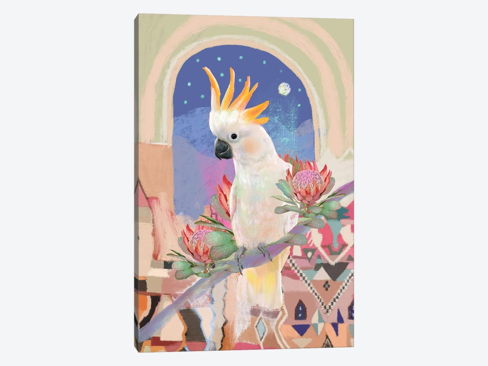 Suplhur Crested Cockatoo by Amber Somerset 1-piece Canvas Artwork