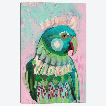 Bakula Parrot Canvas Print #ASZ2} by Amber Somerset Canvas Wall Art