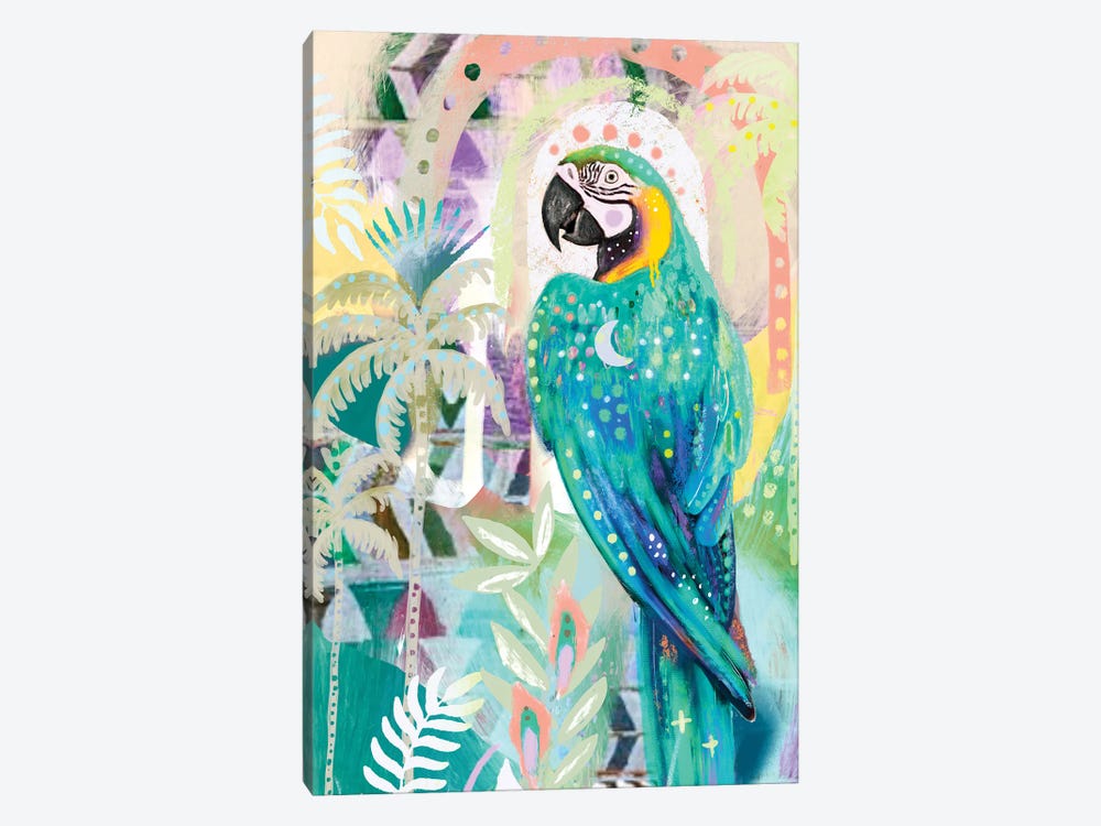 Tropical Macaw by Amber Somerset 1-piece Canvas Print