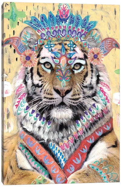Zahra Tiger Canvas Art Print - Amber Somerset