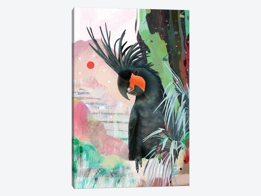 Black Palm Cockatoo by Amber Somerset 1-piece Art Print