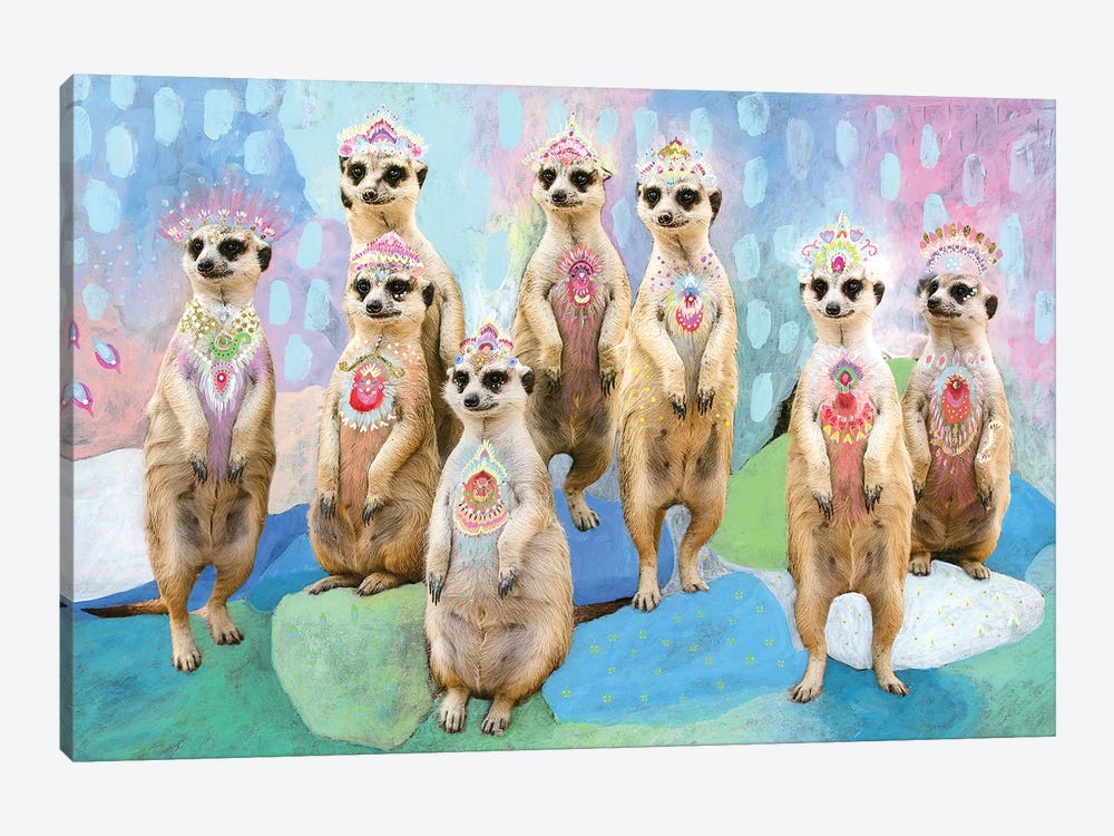 Carnivale Meerkats by Amber Somerset 1-piece Canvas Art