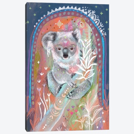 Forest Guardian Koala Canvas Print #ASZ8} by Amber Somerset Canvas Artwork