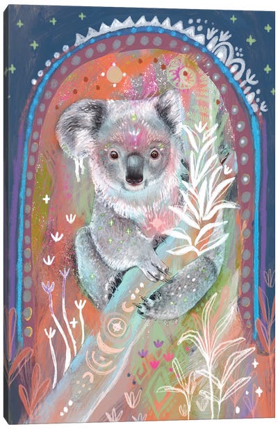 Forest Guardian Koala Canvas Art Print - Folksy Fauna