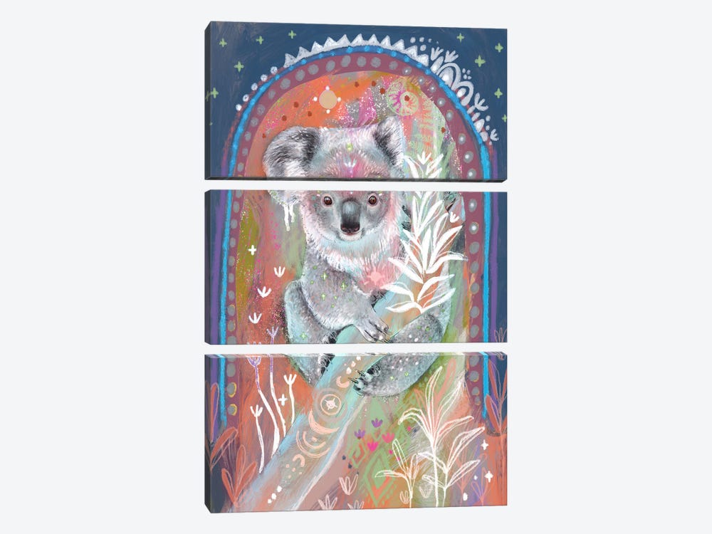 Forest Guardian Koala by Amber Somerset 3-piece Canvas Artwork