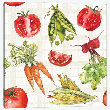 Veggie Market Pattern IA Canvas Print #ATA126} by Anne Tavoletti Canvas Print