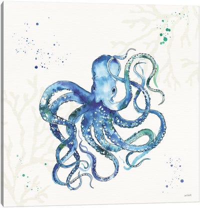 Deep Sea II No Words Canvas Art Print - Kids Ocean Life Art