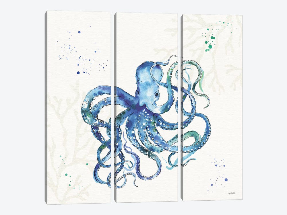 Deep Sea II No Words by Anne Tavoletti 3-piece Canvas Art Print