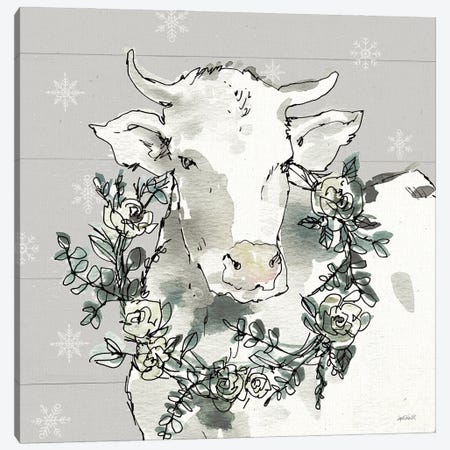 Modern Farmhouse XII Snowflakes Canvas Print #ATA134} by Anne Tavoletti Canvas Wall Art