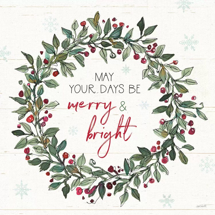Holiday on the Farm IX Merry and Bright by Anne Tavoletti wall art