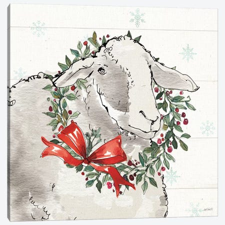 Modern Farmhouse XIII Christmas Canvas Print #ATA159} by Anne Tavoletti Art Print