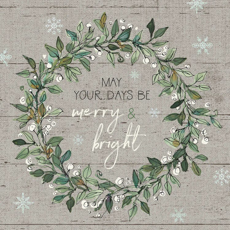 Holiday on the Farm IX - Merry and Bright by Anne Tavoletti wall art