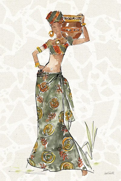 African Flair VIII by Anne Tavoletti canvas print