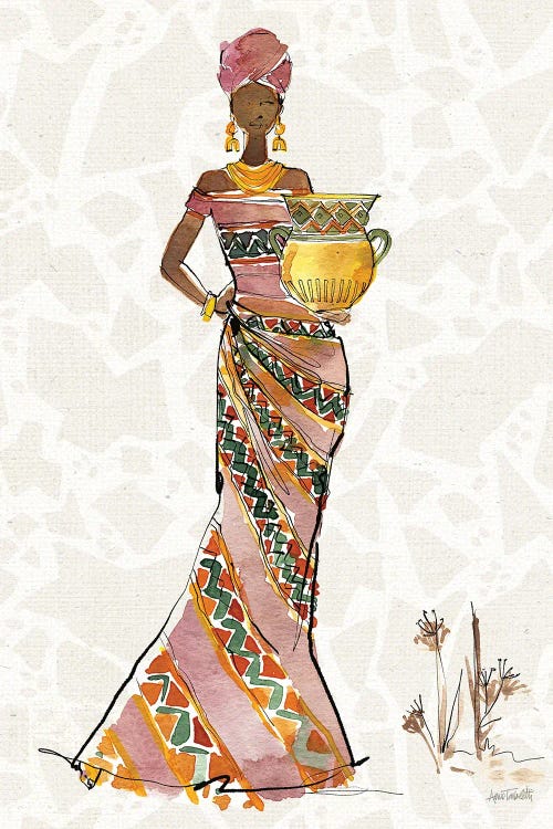 African Flair X by Anne Tavoletti wall art