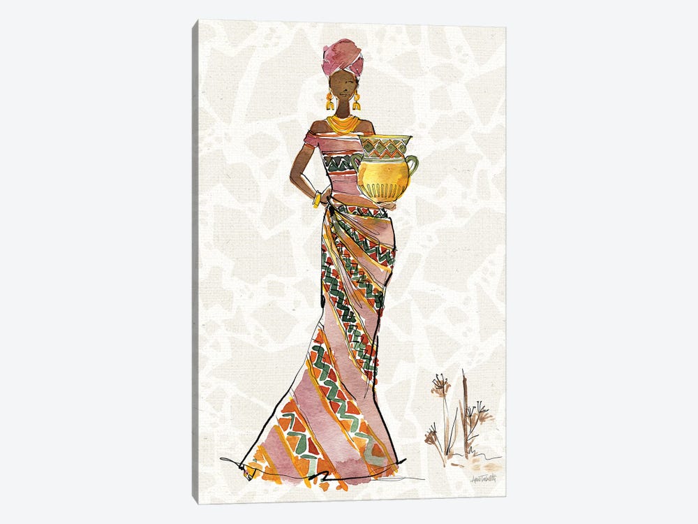 African Flair X by Anne Tavoletti 1-piece Canvas Print