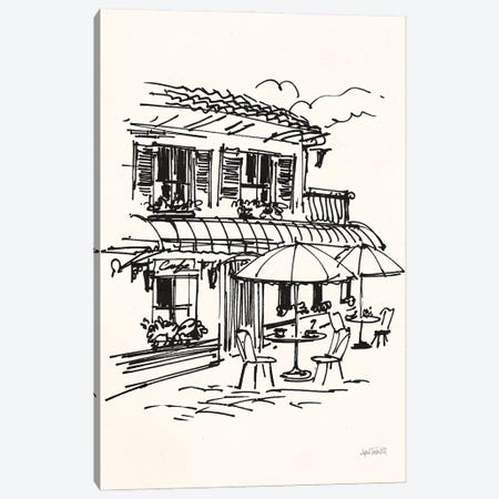 Cafe Sketch I Canvas Print #ATA243} by Anne Tavoletti Art Print