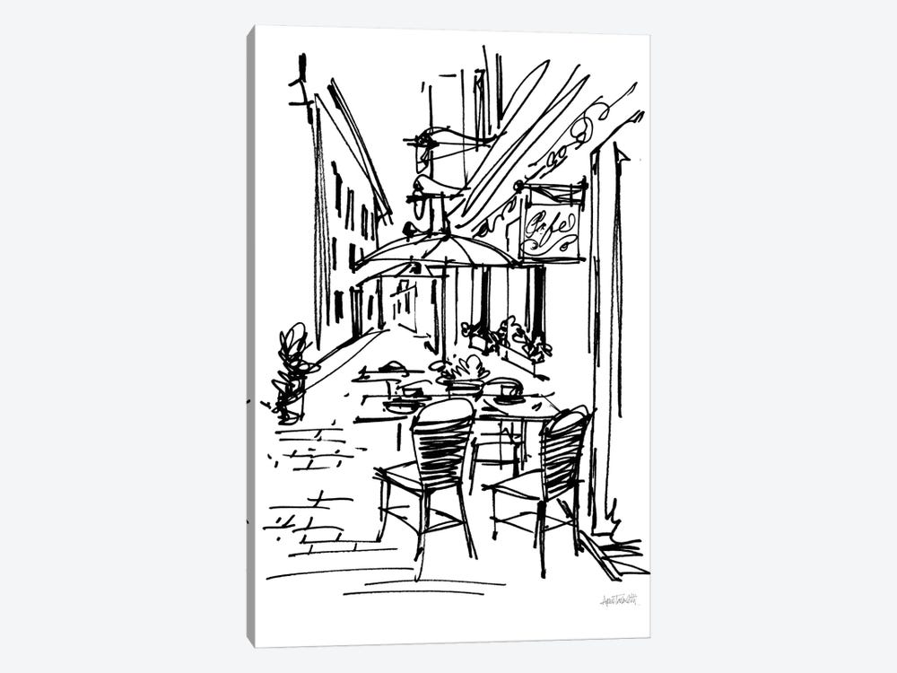 Cafe Sketch II by Anne Tavoletti 1-piece Canvas Print
