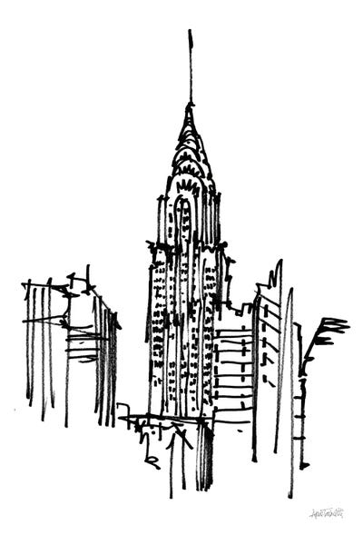 Chrysler Building: Chrysler Building Sketch by Anne Tavoletti