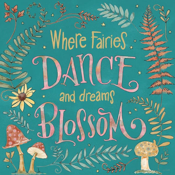 Ferns: Garden Fairies Blue VII by Anne Tavoletti