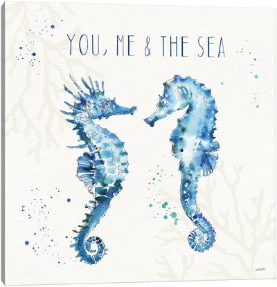 Deep Sea III Canvas Art Print - Seahorse Art