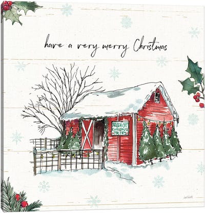 Have a Very Merry Christmas Canvas Art Print - Farmhouse Christmas Décor