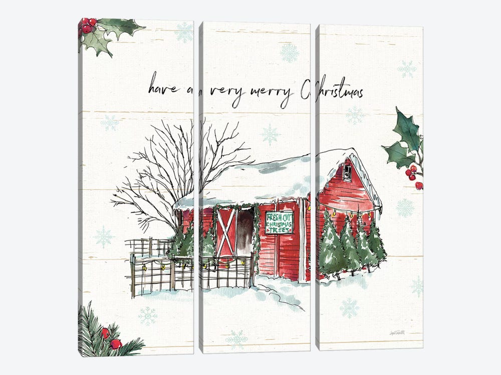 Have a Very Merry Christmas by Anne Tavoletti 3-piece Canvas Wall Art