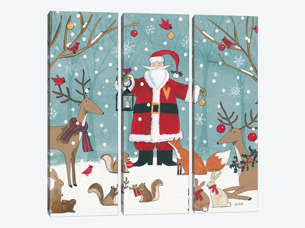 Woodland Christmas VI by Anne Tavoletti 3-piece Canvas Print