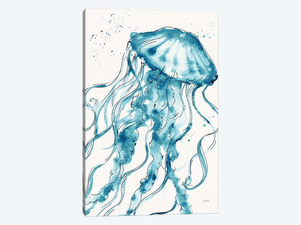 Deep Sea X Teal 1-piece Canvas Art