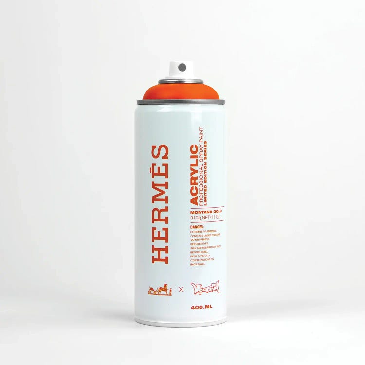 Brandalism Hermés Spray Paint Can