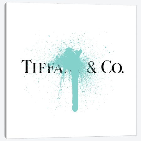 Tiffany & Co Luxury Paint Drip Canvas Print #ATB1} by Antonio Brasko Canvas Art