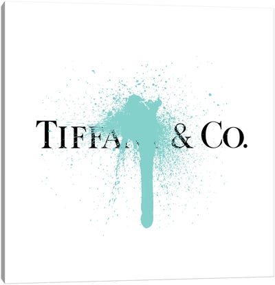 Tiffany & Co Luxury Paint Drip Canvas Art Print