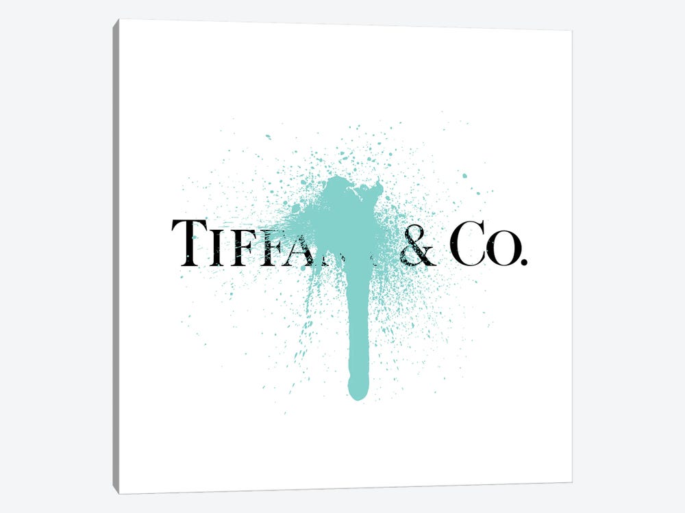 Tiffany & Co Luxury Paint Drip by Antonio Brasko 1-piece Canvas Wall Art