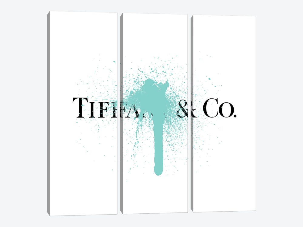 Tiffany & Co Luxury Paint Drip by Antonio Brasko 3-piece Canvas Art