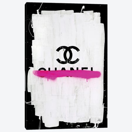 Chanel with Pink Overspray Canvas Print #ATB20} by Antonio Brasko Canvas Print