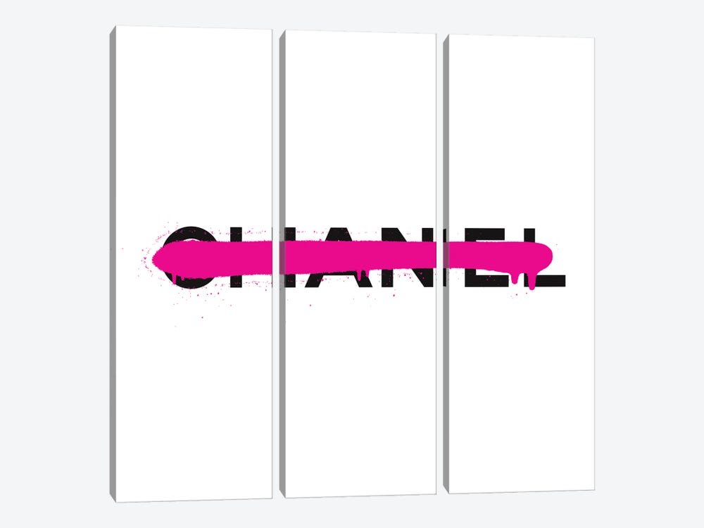 Chanel Luxury Paint Drip by Antonio Brasko 3-piece Canvas Wall Art