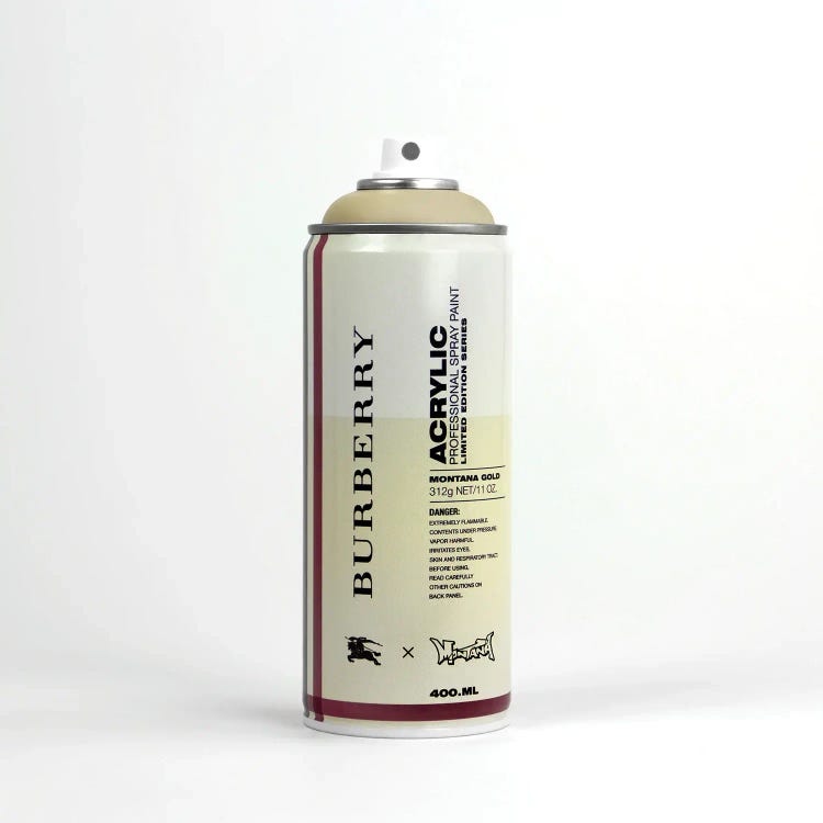 Brandalism: Burberry Spray Paint Can