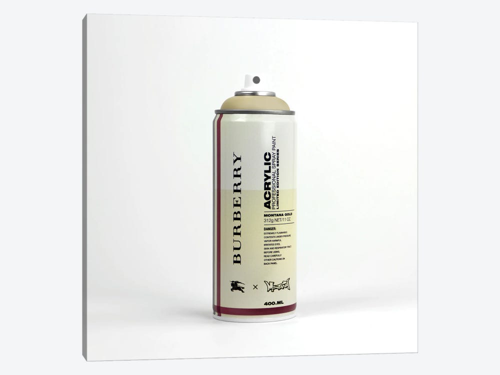 Brandalism: Burberry Spray Paint Can by Antonio Brasko 1-piece Canvas Artwork