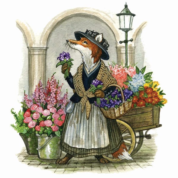 Foxes: Flower Seller by Astrid Sheckels