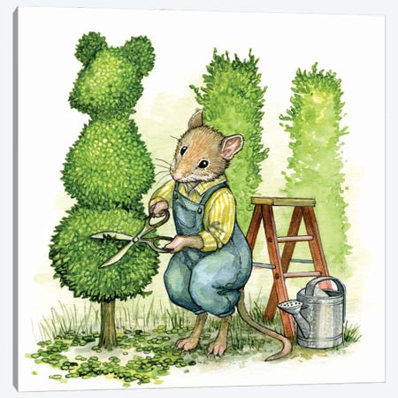 Garden Mouse Canvas Print #ATD18} by Astrid Sheckels Canvas Wall Art
