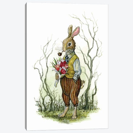 Jeremiah Rabbit Canvas Print #ATD24} by Astrid Sheckels Canvas Wall Art