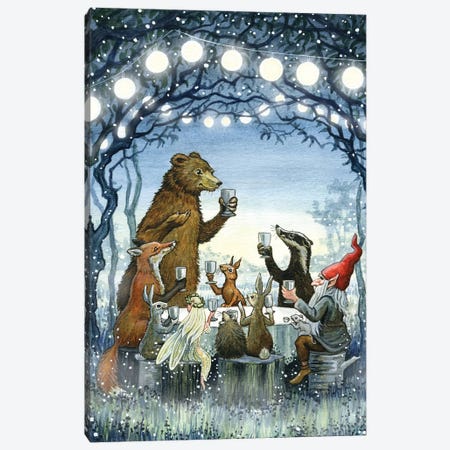 Moonlight Feast Canvas Print #ATD26} by Astrid Sheckels Canvas Wall Art