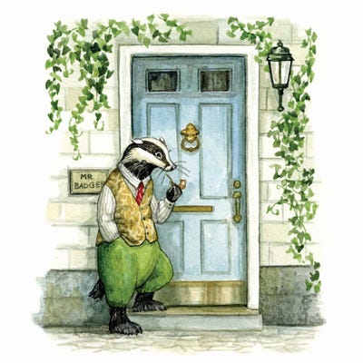 Mr. Badger by Astrid Sheckels framed canvas print