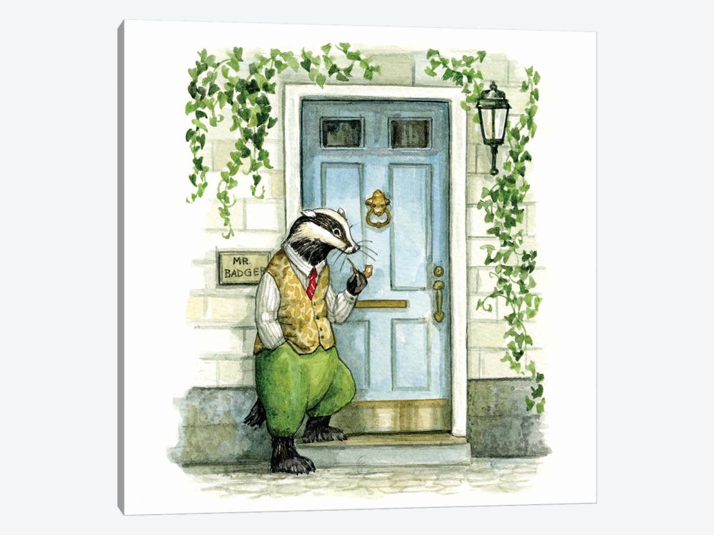 Mr. Badger by Astrid Sheckels 1-piece Art Print