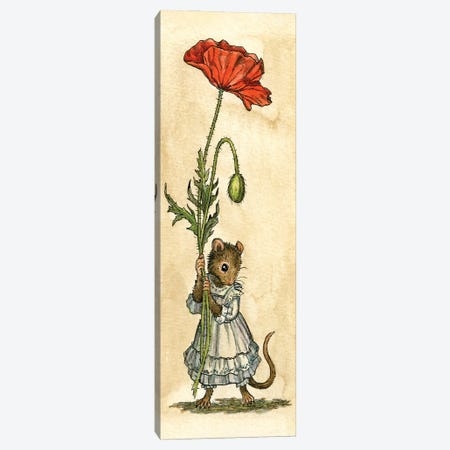Poppy Mouse Canvas Print #ATD34} by Astrid Sheckels Canvas Art Print