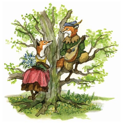 Squire Foxs Sonnet by Astrid Sheckels framed canvas print