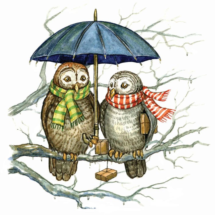 Two Owls by Astrid Sheckels wall art